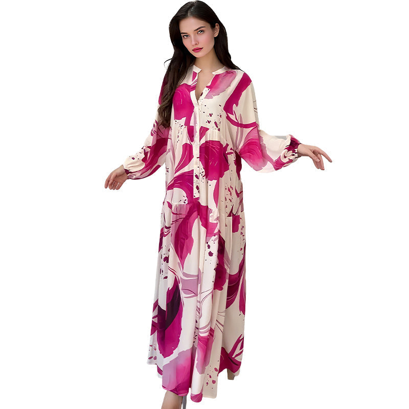 🔥Hot Sale Deals-Women’s Floral V-Neck Maxi Dress