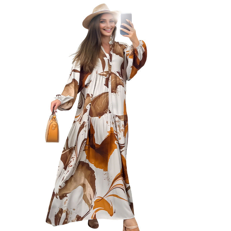🔥Hot Sale Deals-Women’s Floral V-Neck Maxi Dress