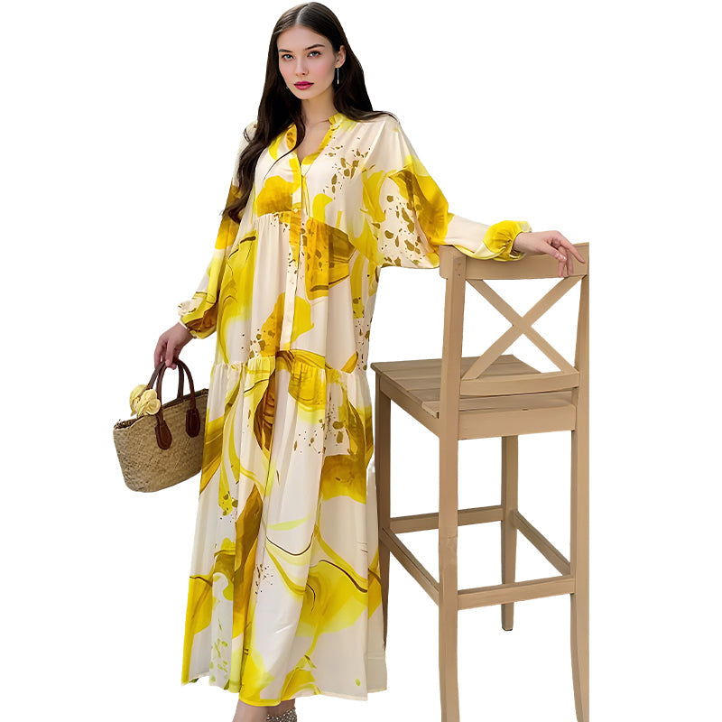 🔥Hot Sale Deals-Women’s Floral V-Neck Maxi Dress