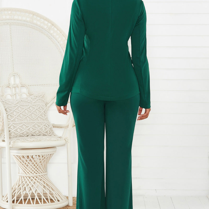 🔥Hot Sale Deals-Women's Business Solid Blazer ＆ Pants 2-Piece Set