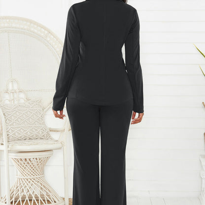 🔥Hot Sale Deals-Women's Business Solid Blazer ＆ Pants 2-Piece Set