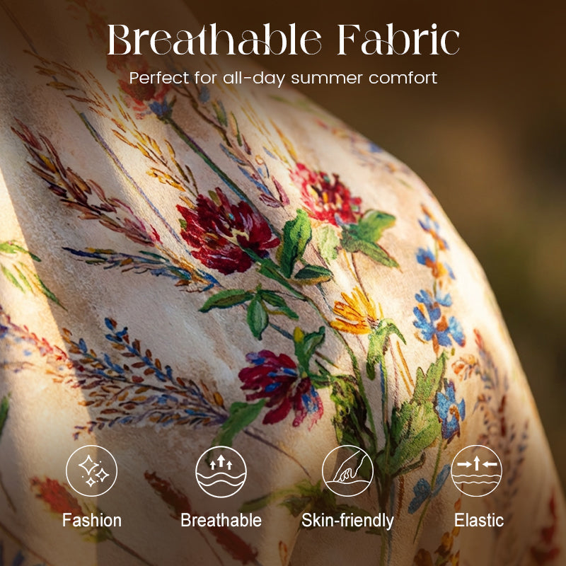 👗New arrival 50% OFF!🥰Plus Size Floral Print Spaghetti Strap Midi Dress