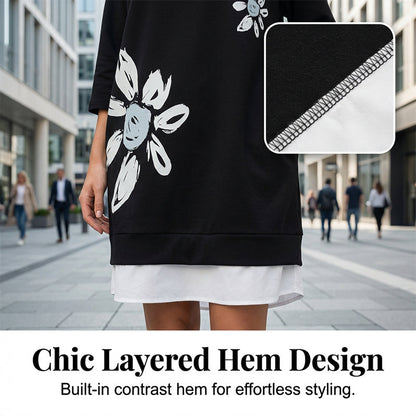 🔥Limited-time offer-Women's Crew Neck Oversized T-Shirt Dress