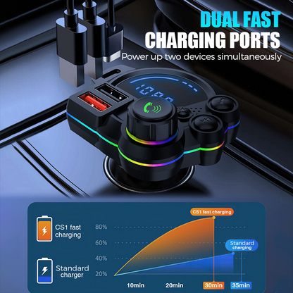 📻 50% OFF NOW! 🚗 Universal Dual-Port Car FM Bluetooth Transmitter – Wireless Music, Hands-Free Calling & Dual USB Charger 🔌