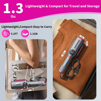📢📢50% OFF!!! 🔥✨ Handheld Garment Steamer – Intense Steam, Fast Heat-Up and 90° Rotating Head | Perfect for Travel and Home ⚡