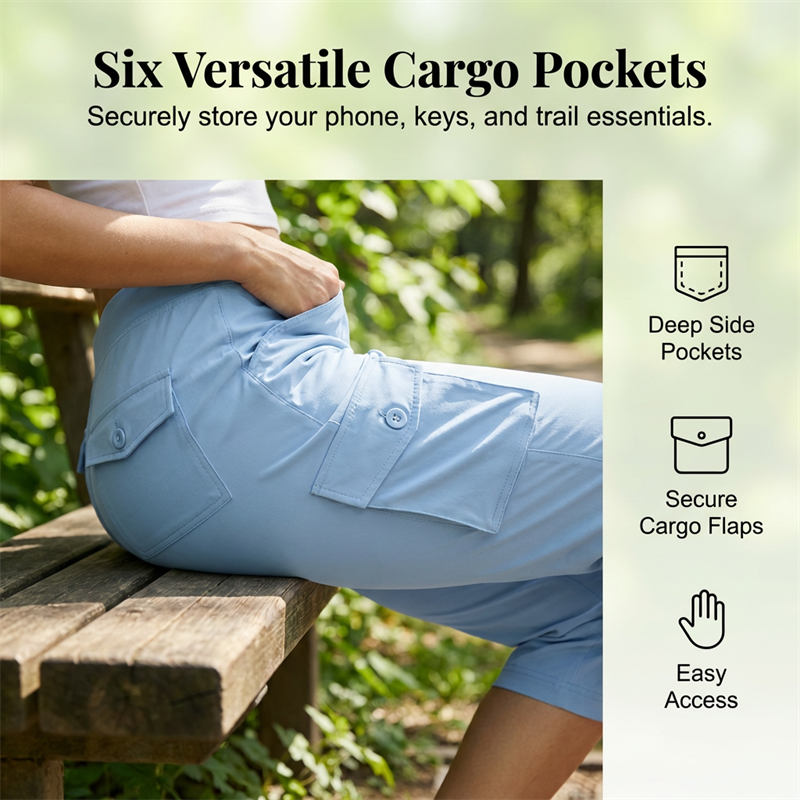💥✨Limited-time 50% Off ✨Women's Lightweight Cargo Capris🌿 Adventure-Ready Comfort And Style 🌿