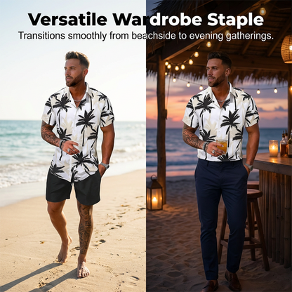 🔥Limited-time offer-Men's Tropical Print Shirt and Matching Shorts