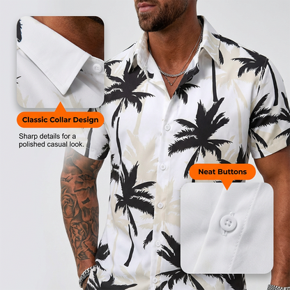 🔥Limited-time offer-Men's Tropical Print Shirt and Matching Shorts