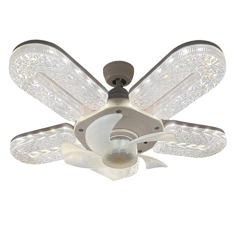 🔥Limited-time offer 💡 Crystal-Effect LED 5-Blade LED Fan Light
