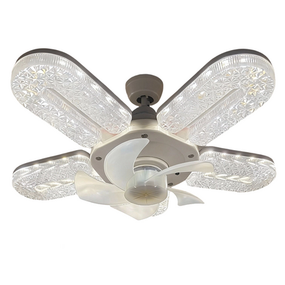🔥Limited-time offer 💡 Crystal-Effect LED 5-Blade LED Fan Light