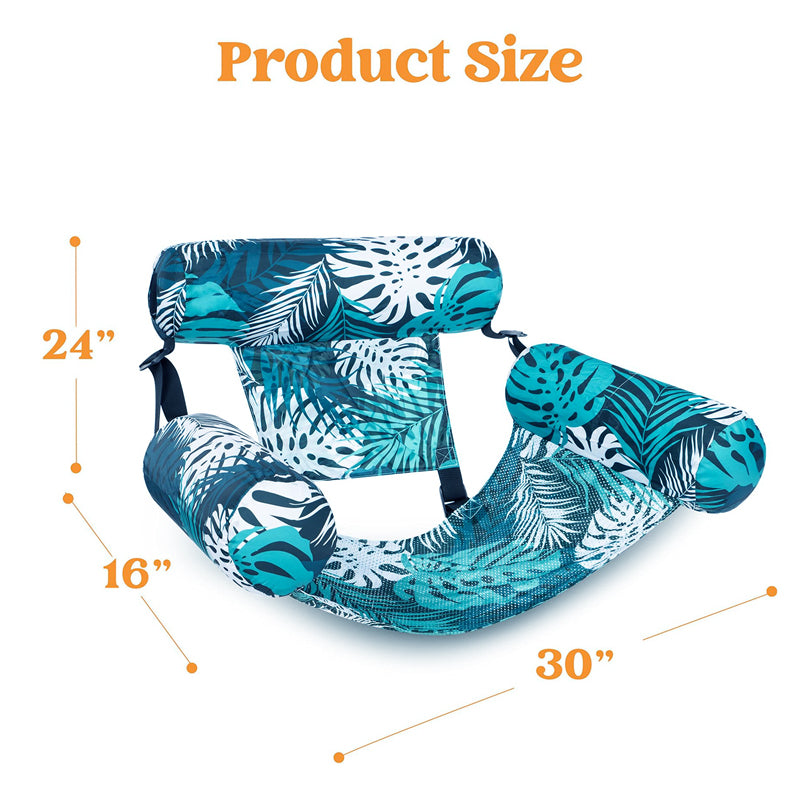 ⏳Time-Limited Special⏰Inflatable Floating Chair – Tropical Leaf & Ultra-Light 260g 🌊