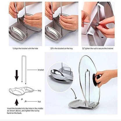Stainless Steel Pot Cover Rack