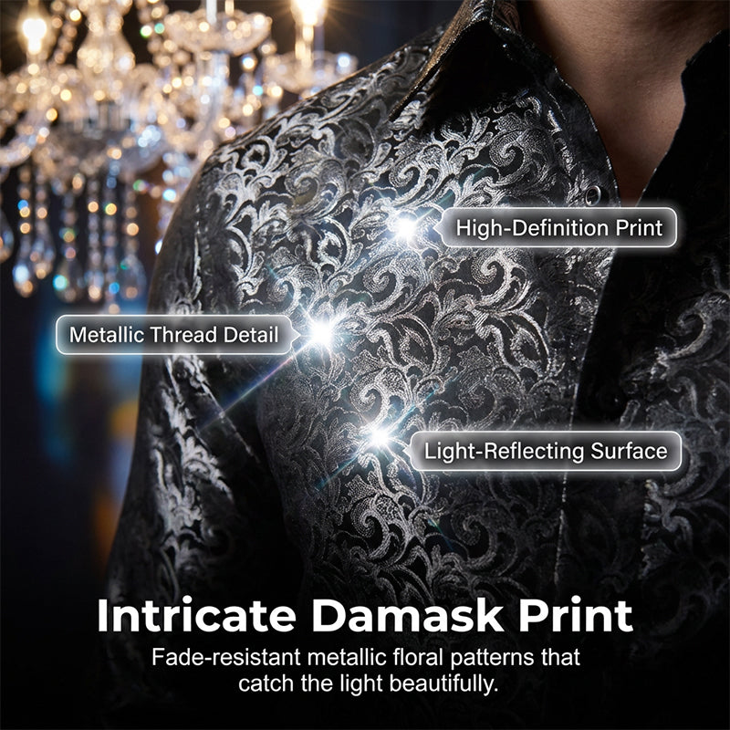 🔥Hot Sale Deals-Modern Fit Printed Long Sleeve Shirt