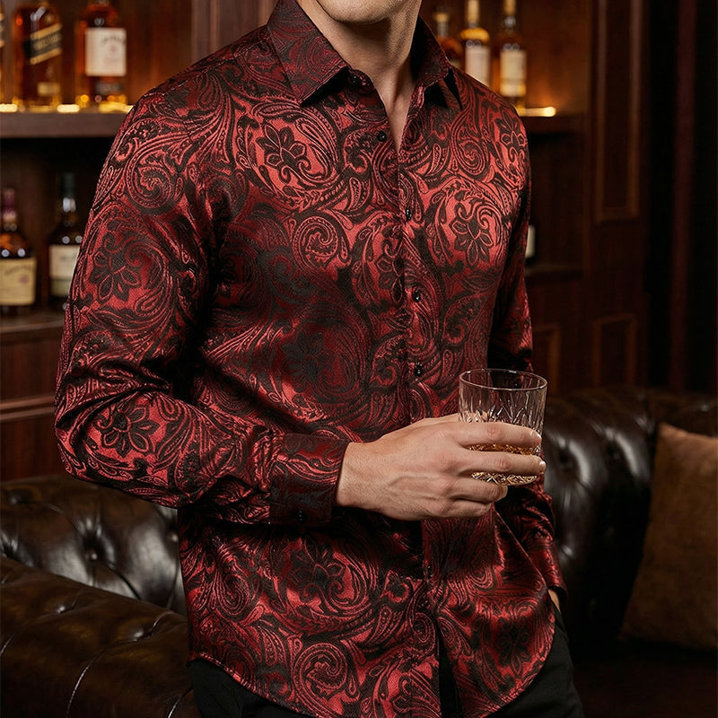 🔥Hot Sale Deals-Modern Fit Printed Long Sleeve Shirt