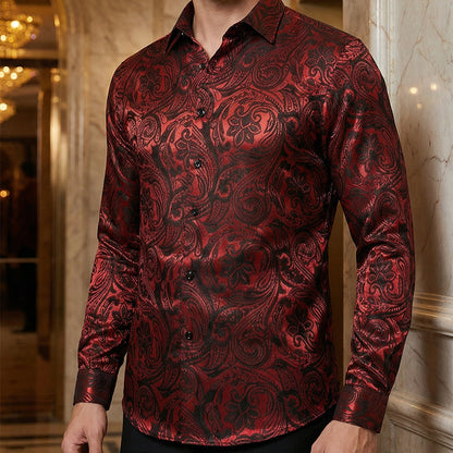 🔥Hot Sale Deals-Modern Fit Printed Long Sleeve Shirt