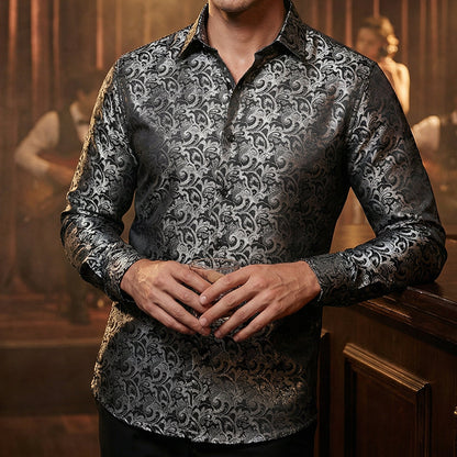 🔥Hot Sale Deals-Modern Fit Printed Long Sleeve Shirt
