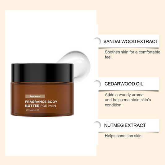 🔥Hot Sale Deals-Men's Agarwood Fragrance Body Butter🌟