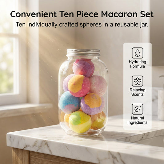🔥Limited-time offer-10-Piece Macaron Bath Bomb Set