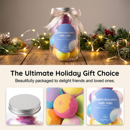 🔥Limited-time offer-10-Piece Macaron Bath Bomb Set