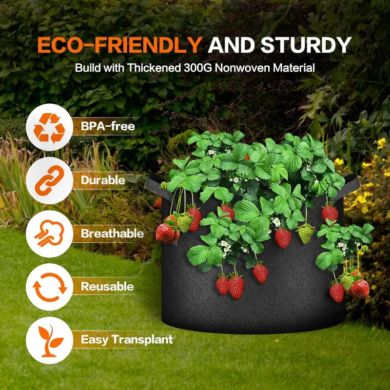 🔥Limited-time offer-Thickened Non-Woven Grow Bag with Handles