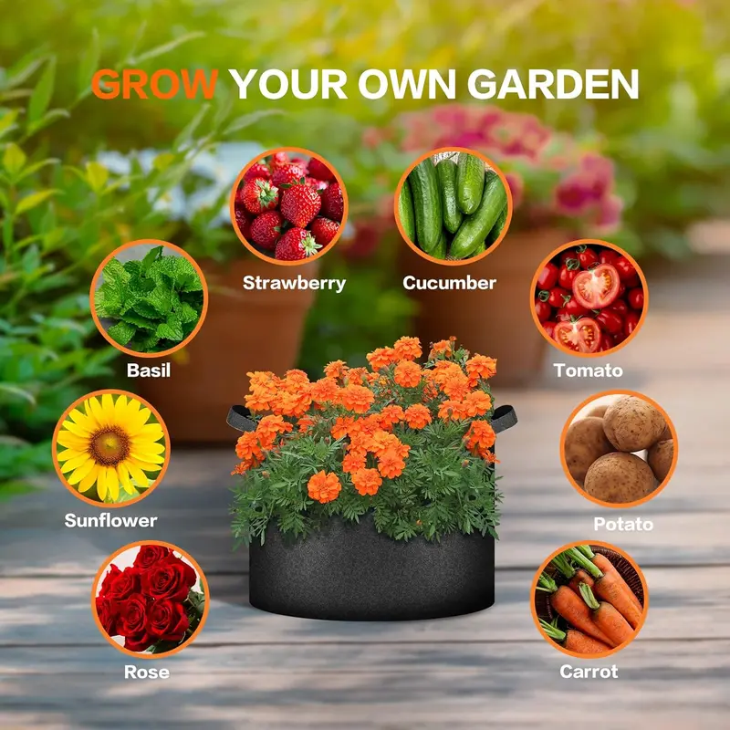 🔥Limited-time offer-Thickened Non-Woven Grow Bag with Handles