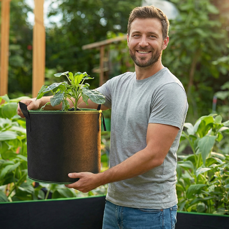 🔥Limited-time offer-Thickened Non-Woven Grow Bag with Handles