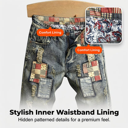 👖 LIMITED-TIME 50% OFF! 🩳 Men's Ripped Denim Shorts – Distressed, Patched, Retro Wash ✨