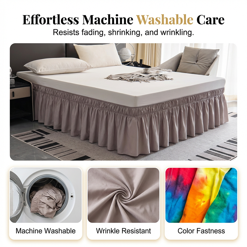 🔥Now on sale-Effortless Setup Elastic Bed Skirt