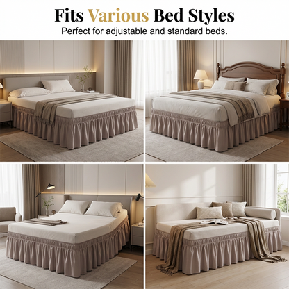🔥Now on sale-Effortless Setup Elastic Bed Skirt