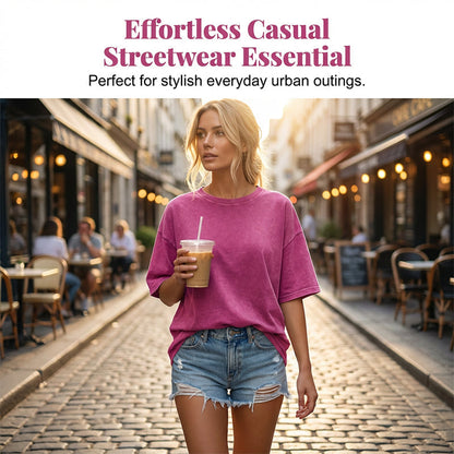 🔥Limited-time offer-Women's Washed Vintage Oversized T-Shirt