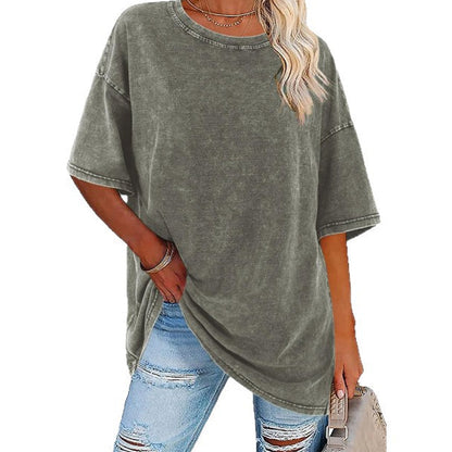 🔥Limited-time offer-Women's Washed Vintage Oversized T-Shirt