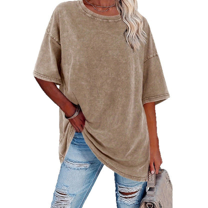 🔥Limited-time offer-Women's Washed Vintage Oversized T-Shirt