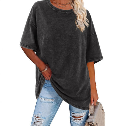 🔥Limited-time offer-Women's Washed Vintage Oversized T-Shirt