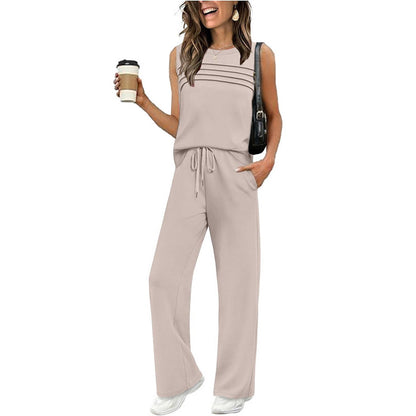 🎁HOT SALE 55% OFF💥Women's Sleeveless Top & Drawstring Pants Set