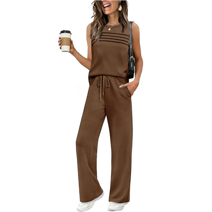 🎁HOT SALE 55% OFF💥Women's Sleeveless Top & Drawstring Pants Set