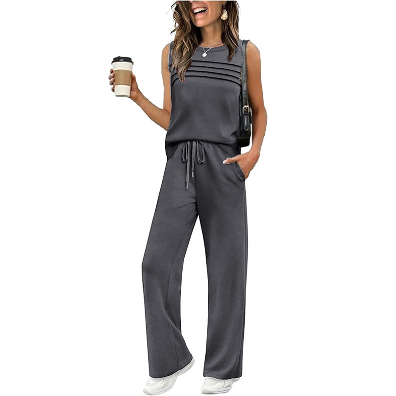 🎁HOT SALE 55% OFF💥Women's Sleeveless Top & Drawstring Pants Set