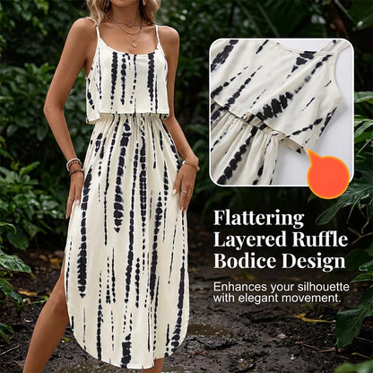 🔥Hot Offers-Women's Tie-Dye Cami Midi Dress