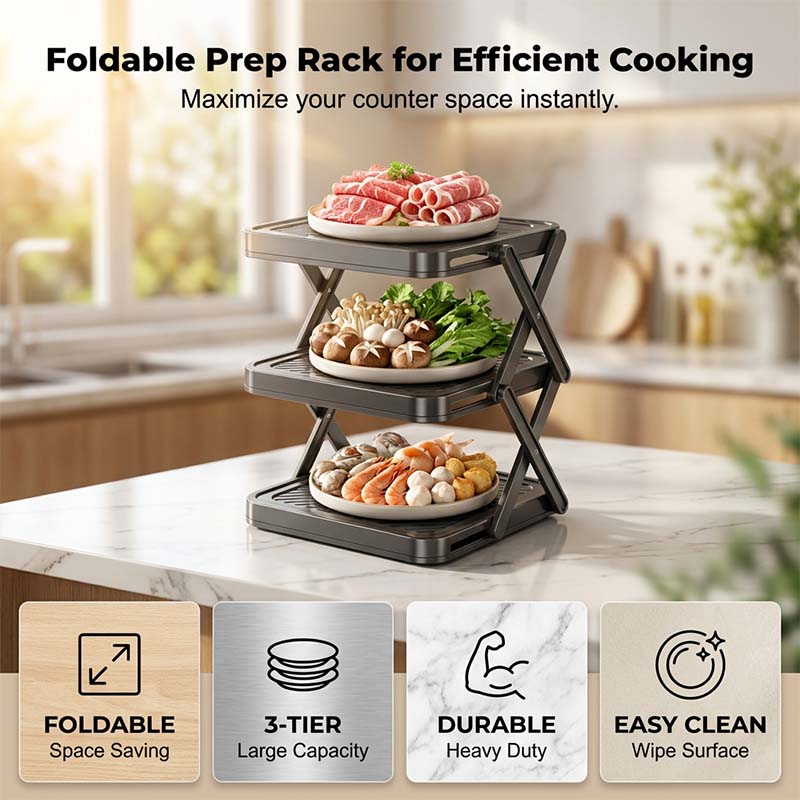 🔥Limited-time offer-Multi-layer Dish & Prep Tray Storage Rack