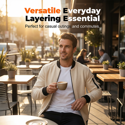 Men's Casual Waffle Knit Thermal Jacket