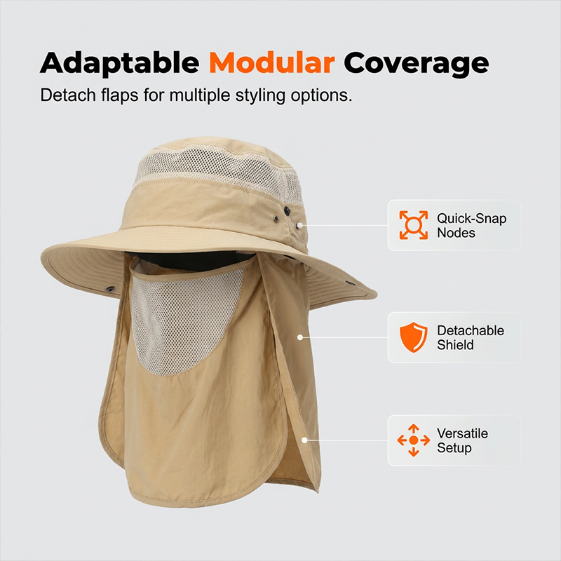 🔥Limited-time offer-Outdoor Sun Hat with Removable Flaps