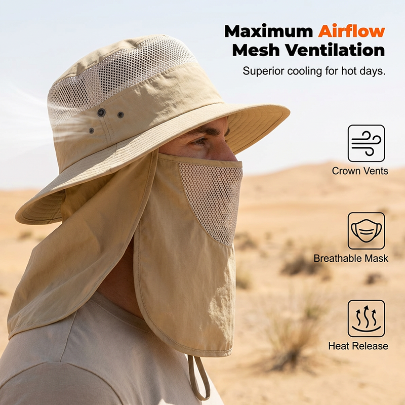 🔥Limited-time offer-Outdoor Sun Hat with Removable Flaps