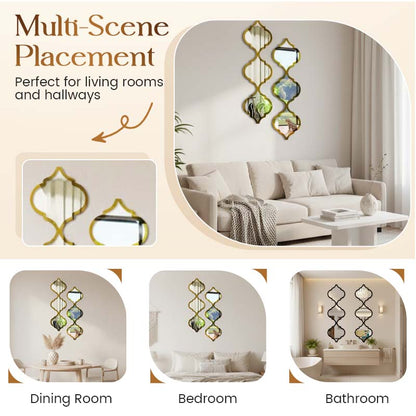 🔥50% OFF for a limited time🔥12PCS 3D Acrylic Mirror Rhombus Wall Stickers