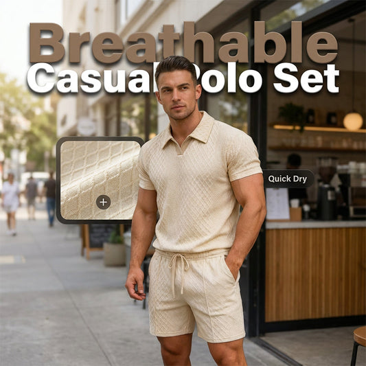 📢New Arrivals & Special Offers-Men's Jacquard T Shirt & Shorts Set