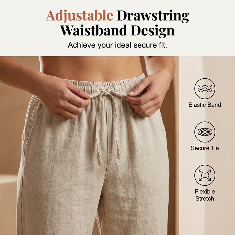 🔥Hot Sale Offers-Women's Casual Cotton Linen Capris