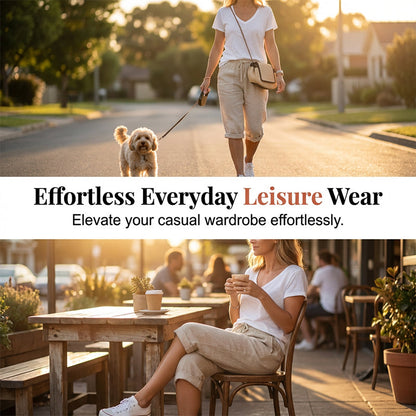 🔥Hot Sale Offers-Women's Casual Cotton Linen Capris