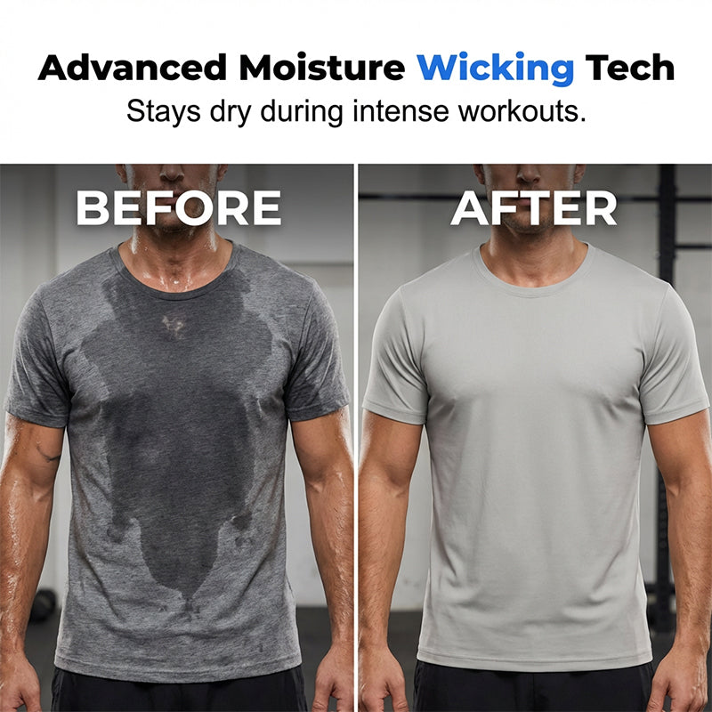 🔥Hot Sale Offers-Men's Athletic T-Shirt & Shorts 2-Piece Set
