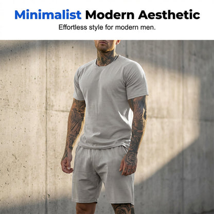 🔥Hot Sale Offers-Men's Athletic T-Shirt & Shorts 2-Piece Set