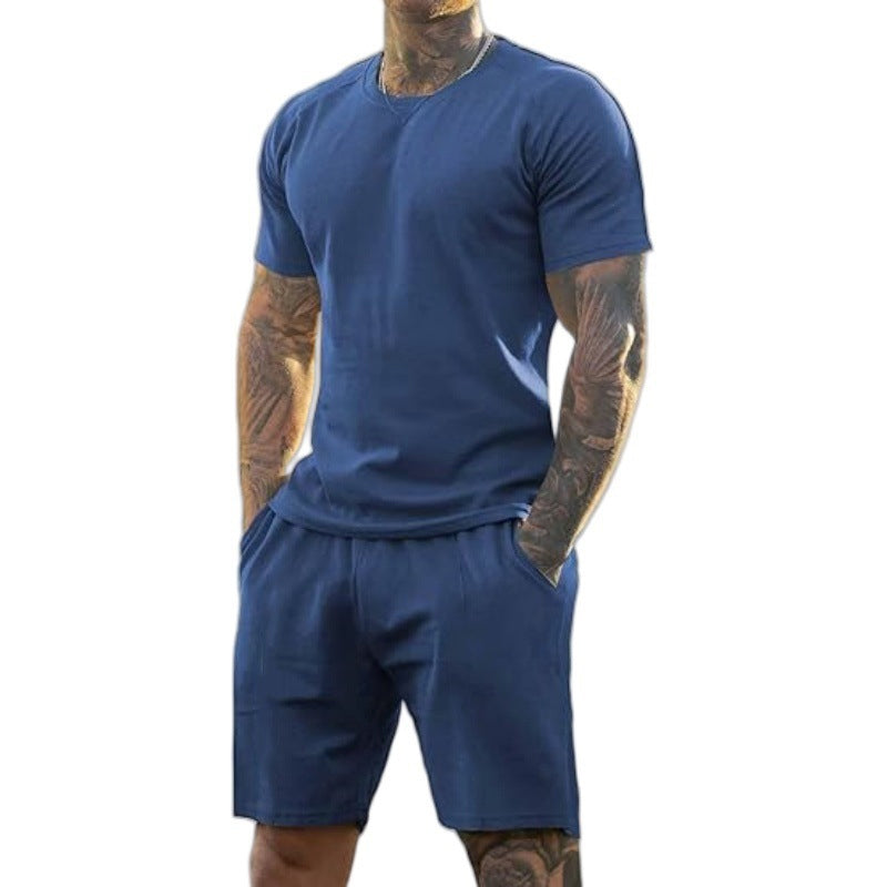 🔥Hot Sale Offers-Men's Athletic T-Shirt & Shorts 2-Piece Set