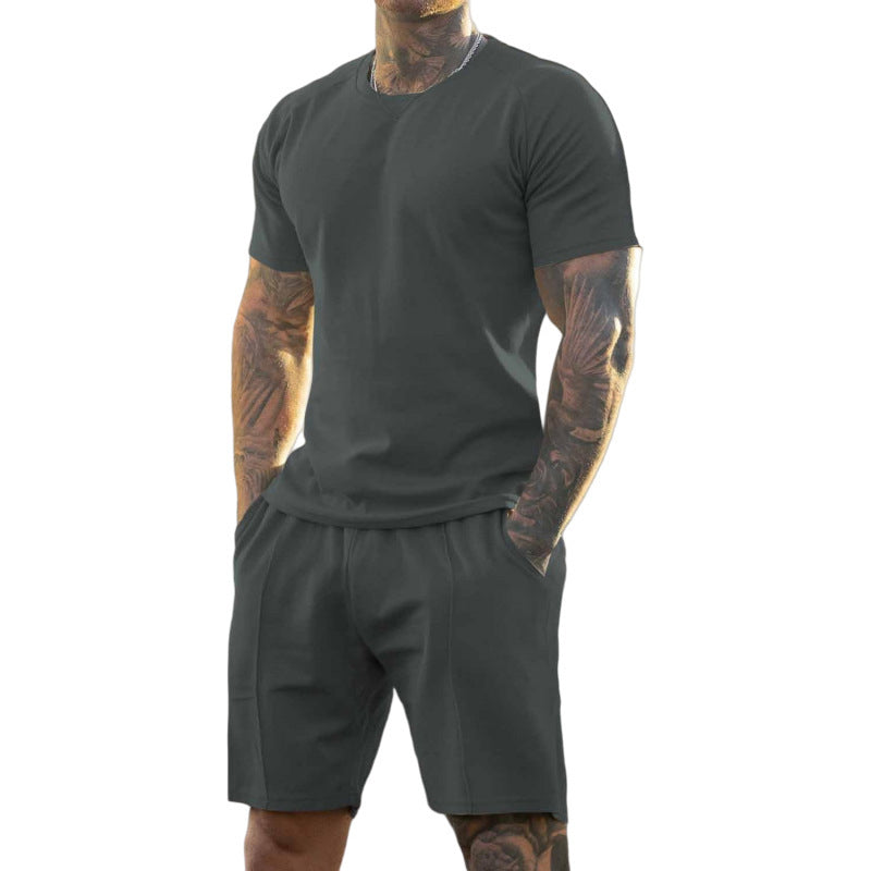 🔥Hot Sale Offers-Men's Athletic T-Shirt & Shorts 2-Piece Set