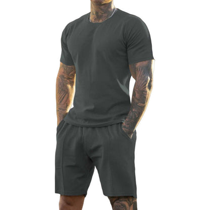 🔥Hot Sale Offers-Men's Athletic T-Shirt & Shorts 2-Piece Set